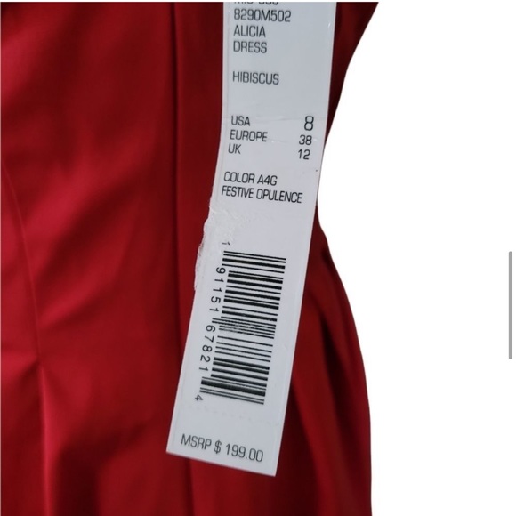 Antonio Melani Red Cocktail Dress size 8 - Picture 9 of 10